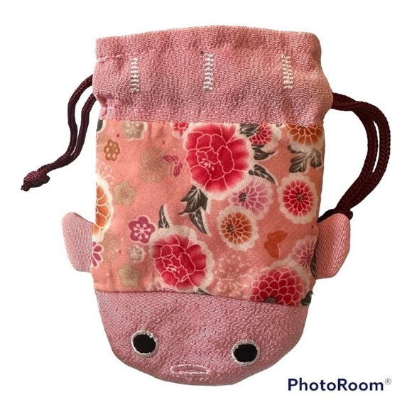 Daiso Japan Pink Goldfish Drawstring  Pouch - Picture 3 of 5